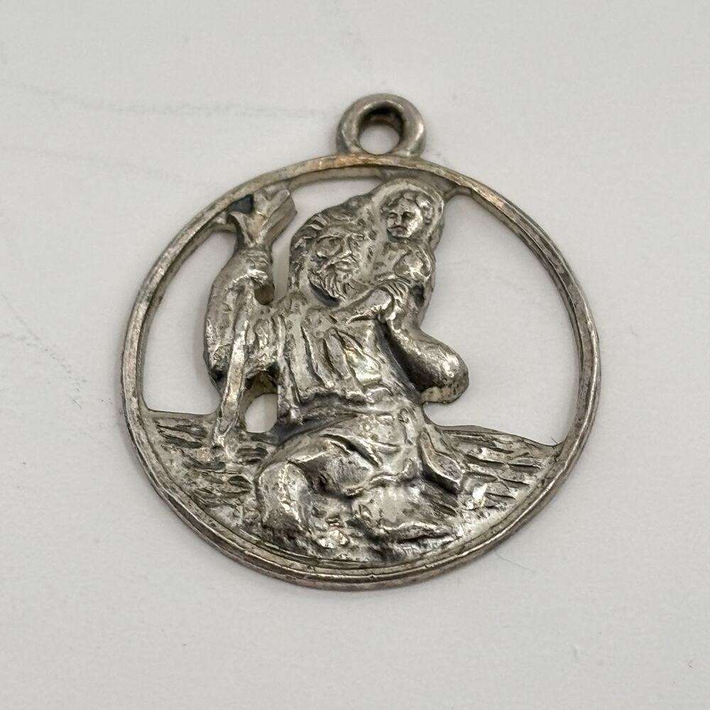 Creed St. Christopher Pendant Vintage Sterling Silver